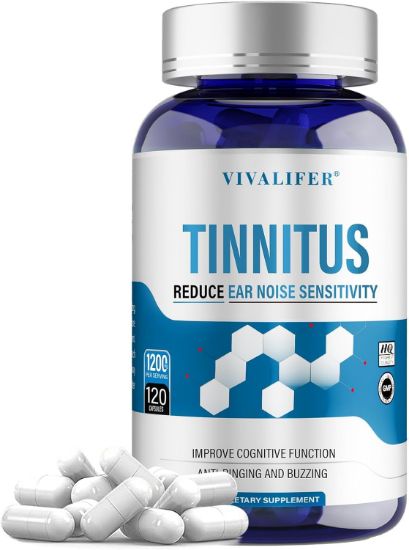 Picture of Tinnitus Relief for Ringing Ears Supplement- 120 Capsules (60-Day Supply) - Supports Ear Health, Reduces Ringing in Ears, Promotes Hearing Wellness & Comfort